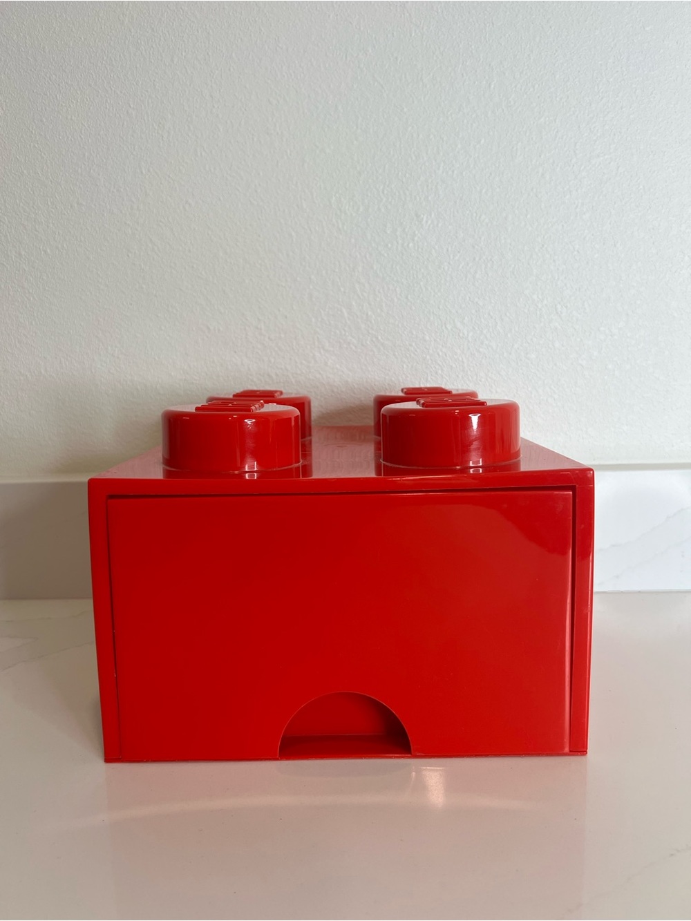 Red Brick-Style Lego Storage Drawer - Home Organization with Legos